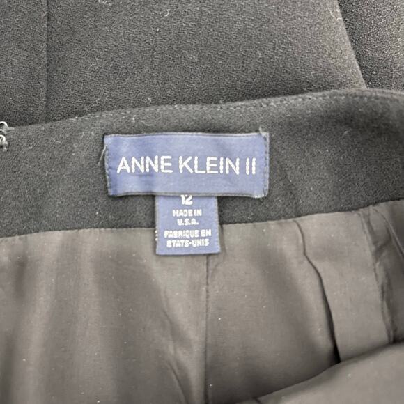 Vtg Anne Klein Womens Straight Skirt Medium 100%‎ Wool Midi Made in USA Classic - Picture 4 of 7